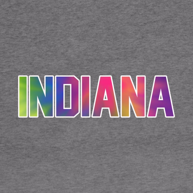 Indiana Tie Dye Jersey Letter by maccm